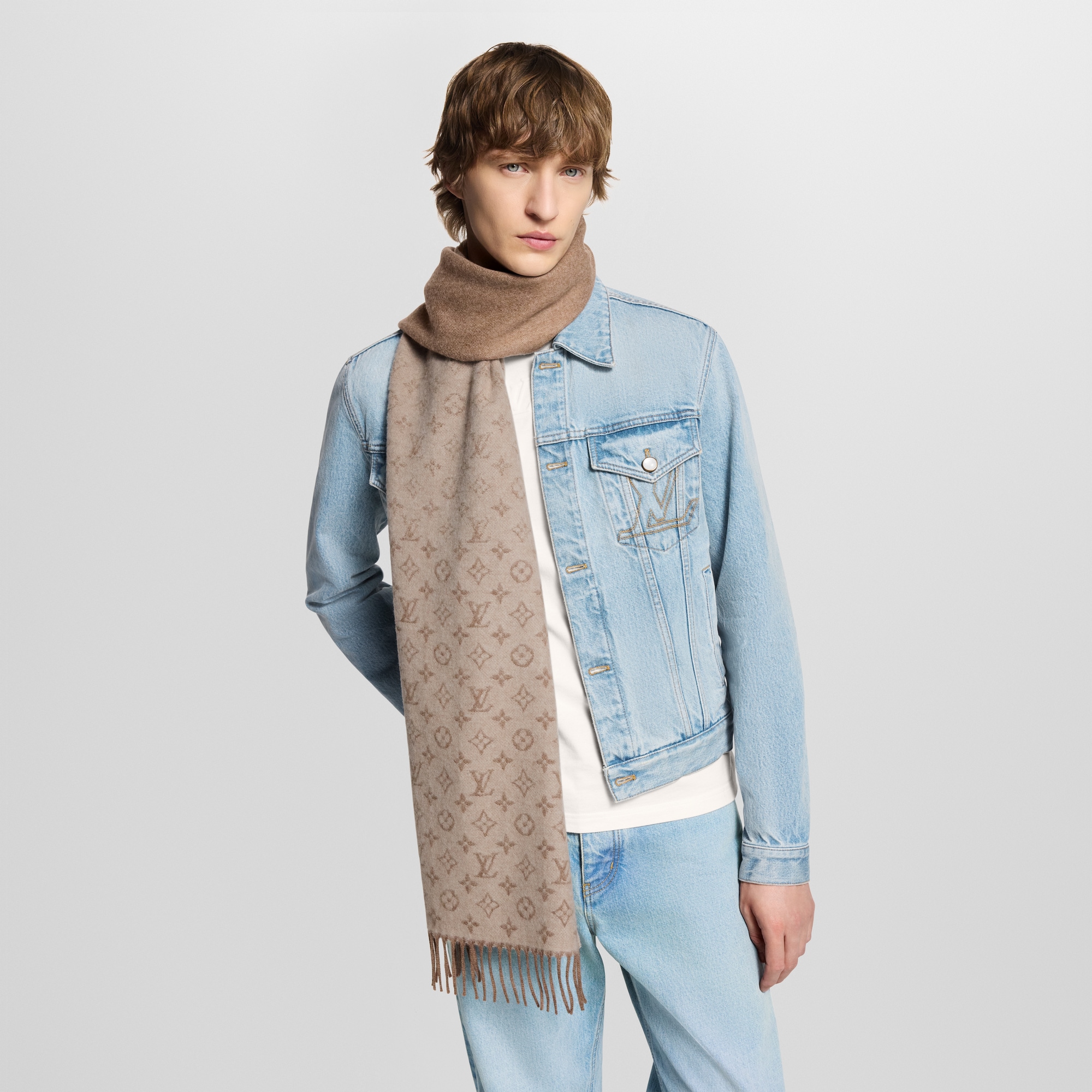 LV x TM Monogram Multicolore Stole - Luxury S00 White | LOUIS VUITTON